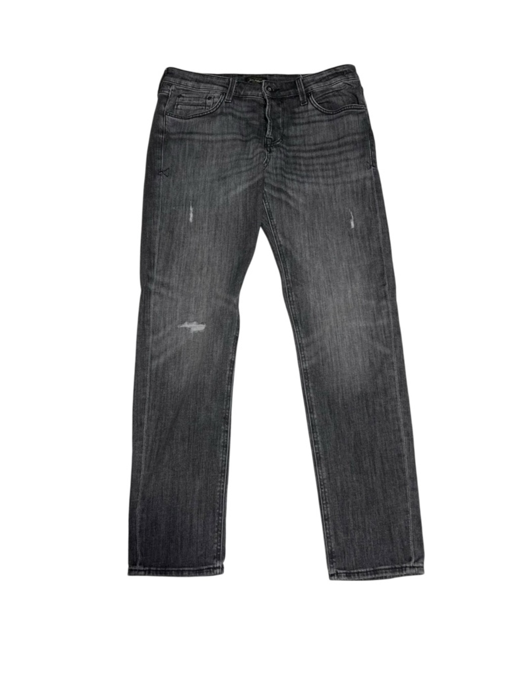 Jack & Jones Men's‎ Black-Grey Straight Jeans